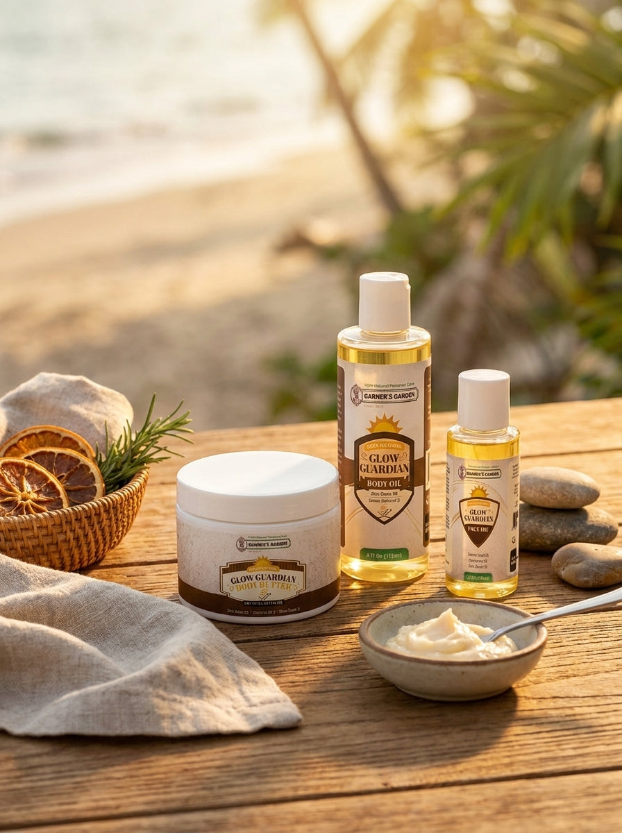Sun Defense – Glow Guardian (Face Oil, Body Oil, Body Butter)