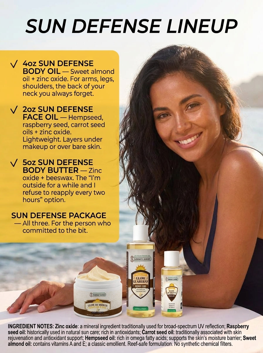 Sun Defense – Glow Guardian (Face Oil, Body Oil, Body Butter)