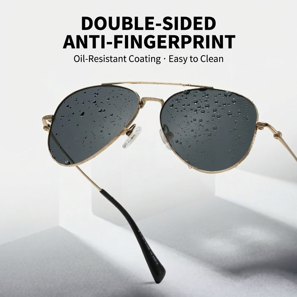 56mm Titanium Non-Polarized Sunglasses for Urban Professionals - UV400 - Marie Kiro