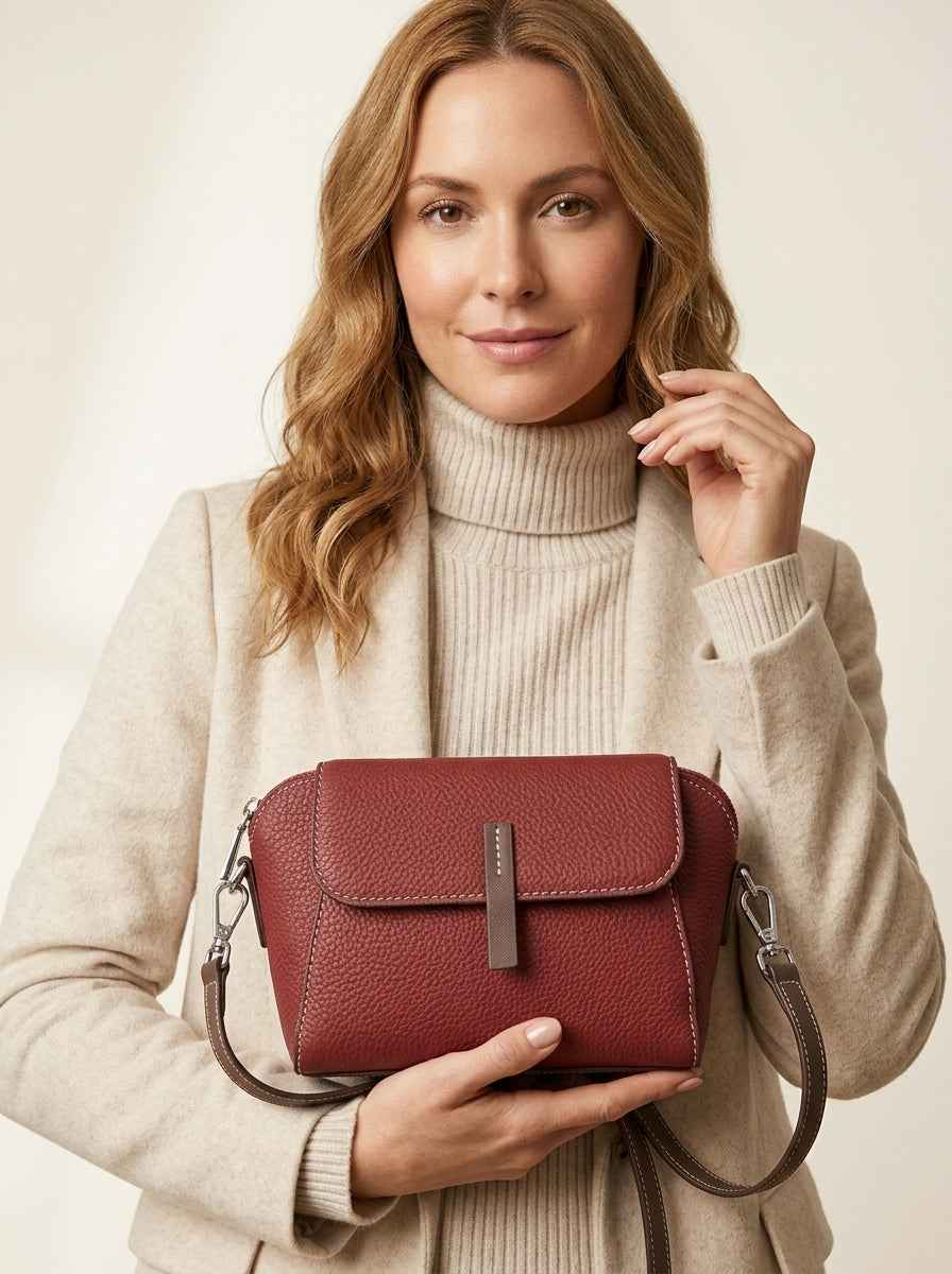 The Dispatch -  Red Cross Body Bag Small Shoulder Purse