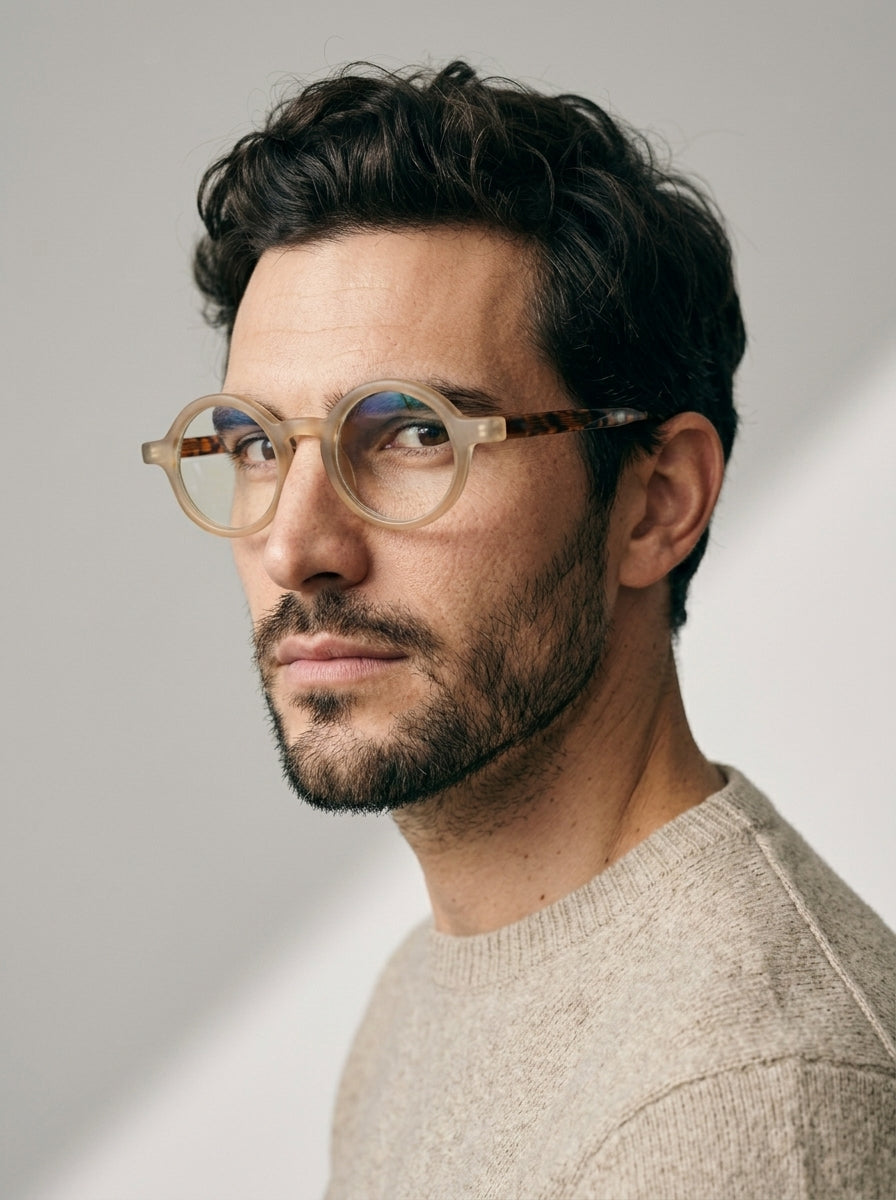 The Index Sienna | Blue Light Optical Frames | TR90 Round Brown Eyeglasses
