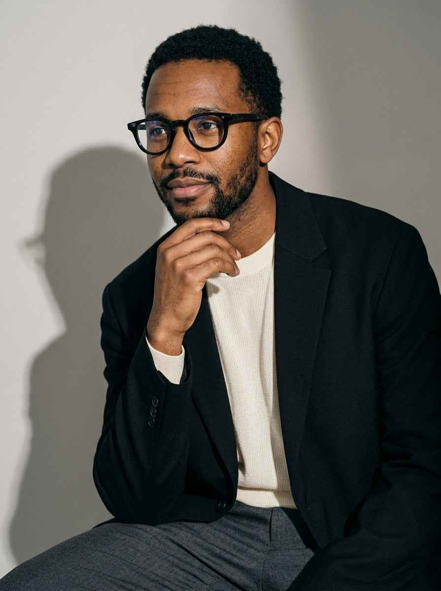 The Archivist Black | Blue Light Optical Frames | TR90 Retro Square Eyeglasses