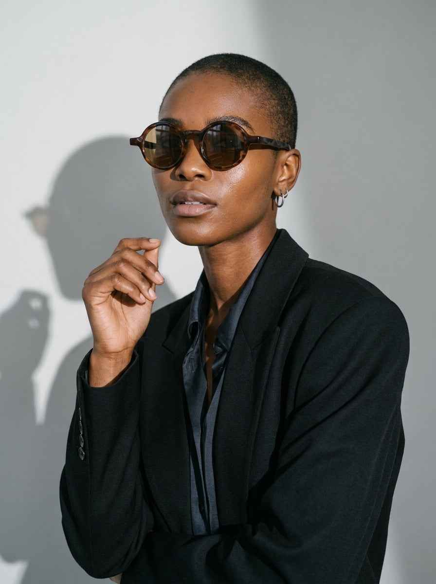 The Index Polarized Havana | Round Sunglasses | UV400 TAC Polarized Brown Lenses
