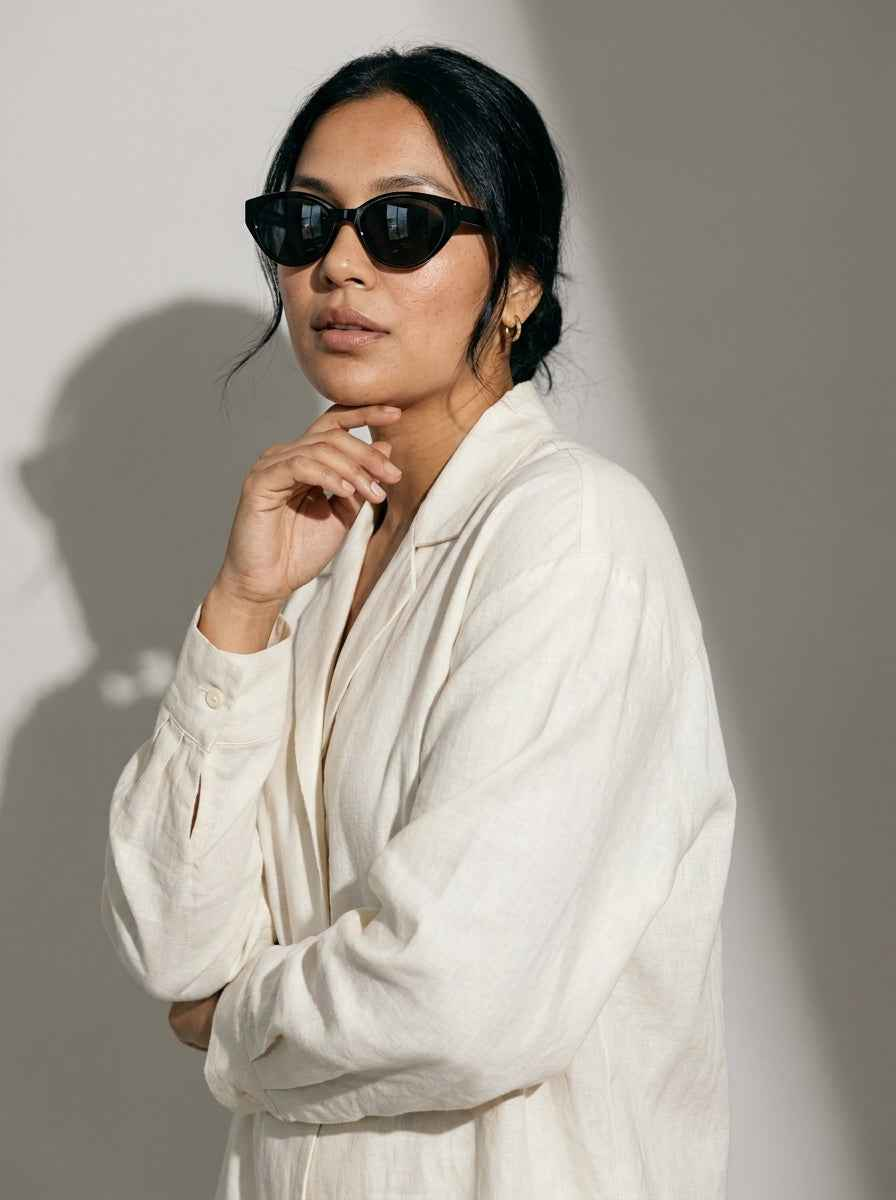 The Alibi | Polarized Black | Cat-Eye Sunglasses | UV400 TAC Polarized Lenses