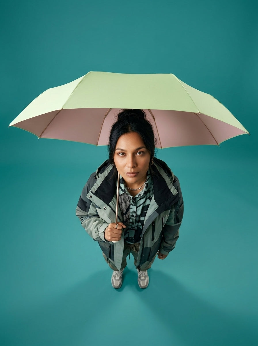 The Pocket Arc  Ultra-Compact UPF 50+ Sun & Rain Umbrella | Green