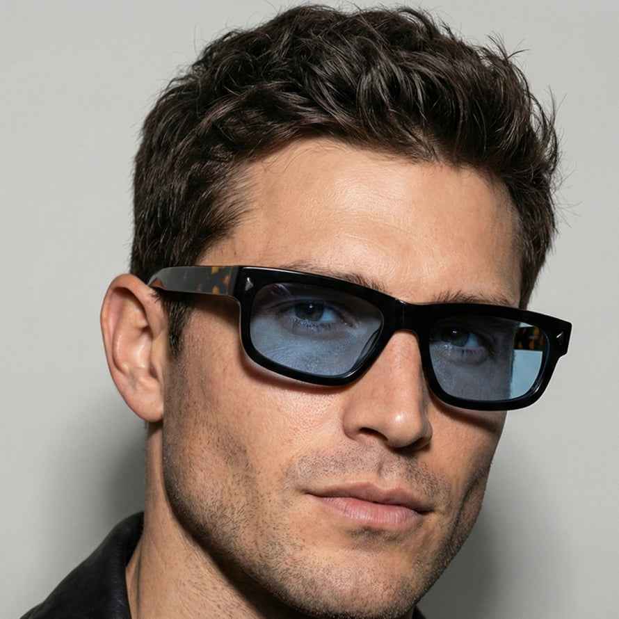 The MK-Citadel | Square Sunglasses - Apex-Clarity HD Polarized - Hand-Finished Sculpted Acetate