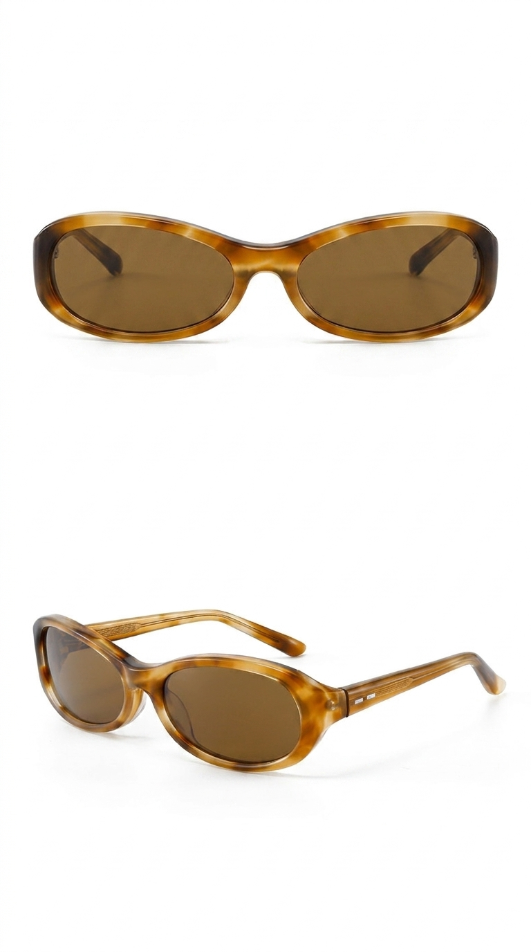 Marie Kiro Velvet Eclipse Polarized Cat-Eye Sunglasses, UV400 Small Frame Nylon Acetate