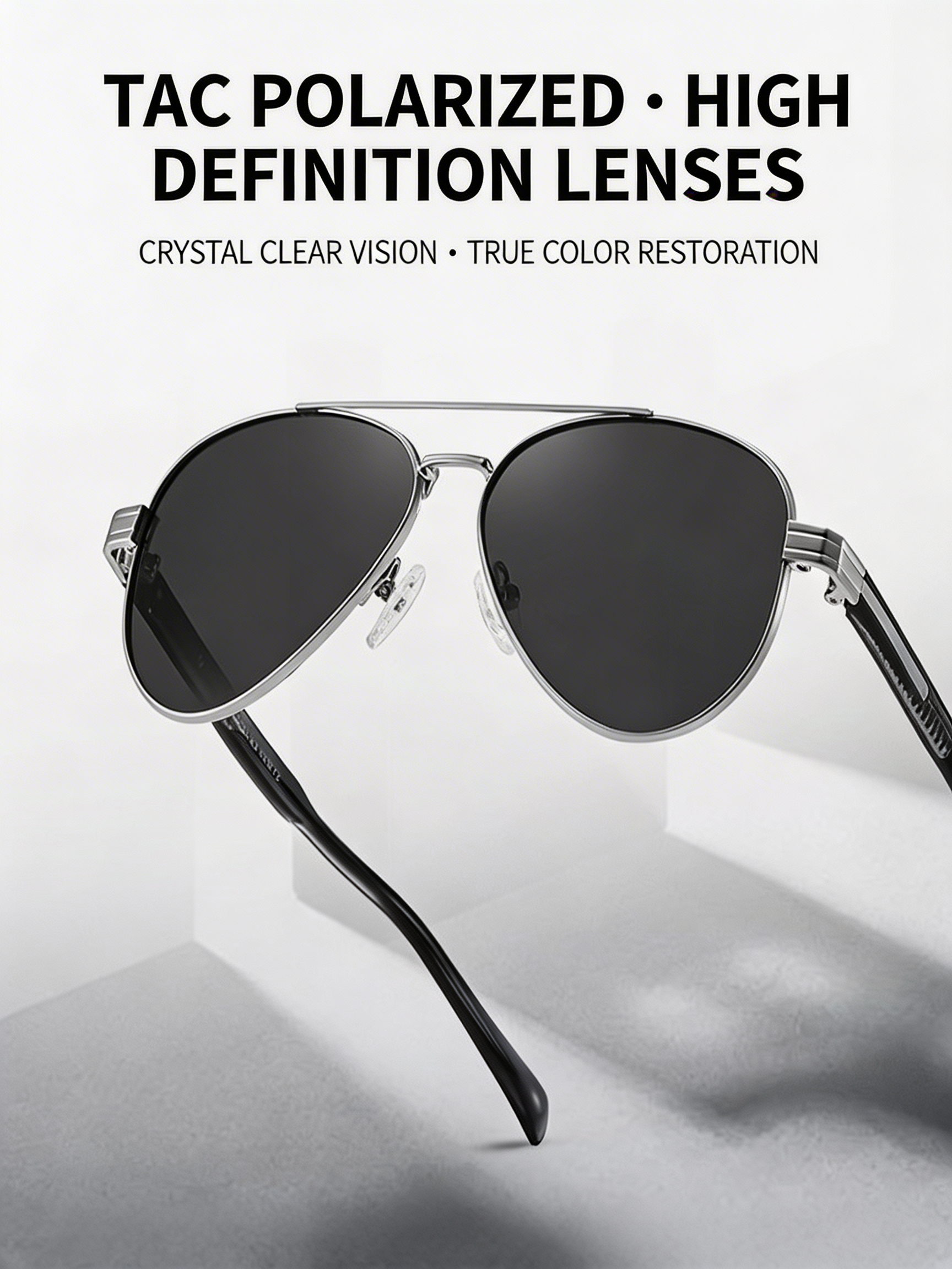 Classic Polarized Aviator Sunglasses - UV400 Protection, Retro Metal Frame, HD TAC Lens for Driving & Fishing