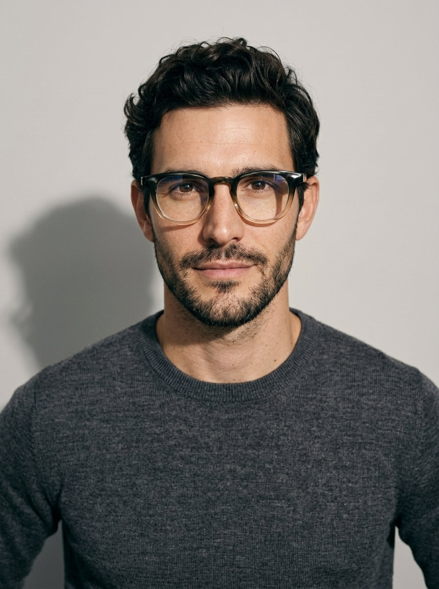 The Archivist  Verde | Blue Light Optical Frames | TR90 Retro Gradient Green Square Eyeglasses