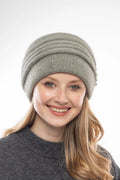 The Cold Open - Wide-Brim Knit Beanie, Olive Green