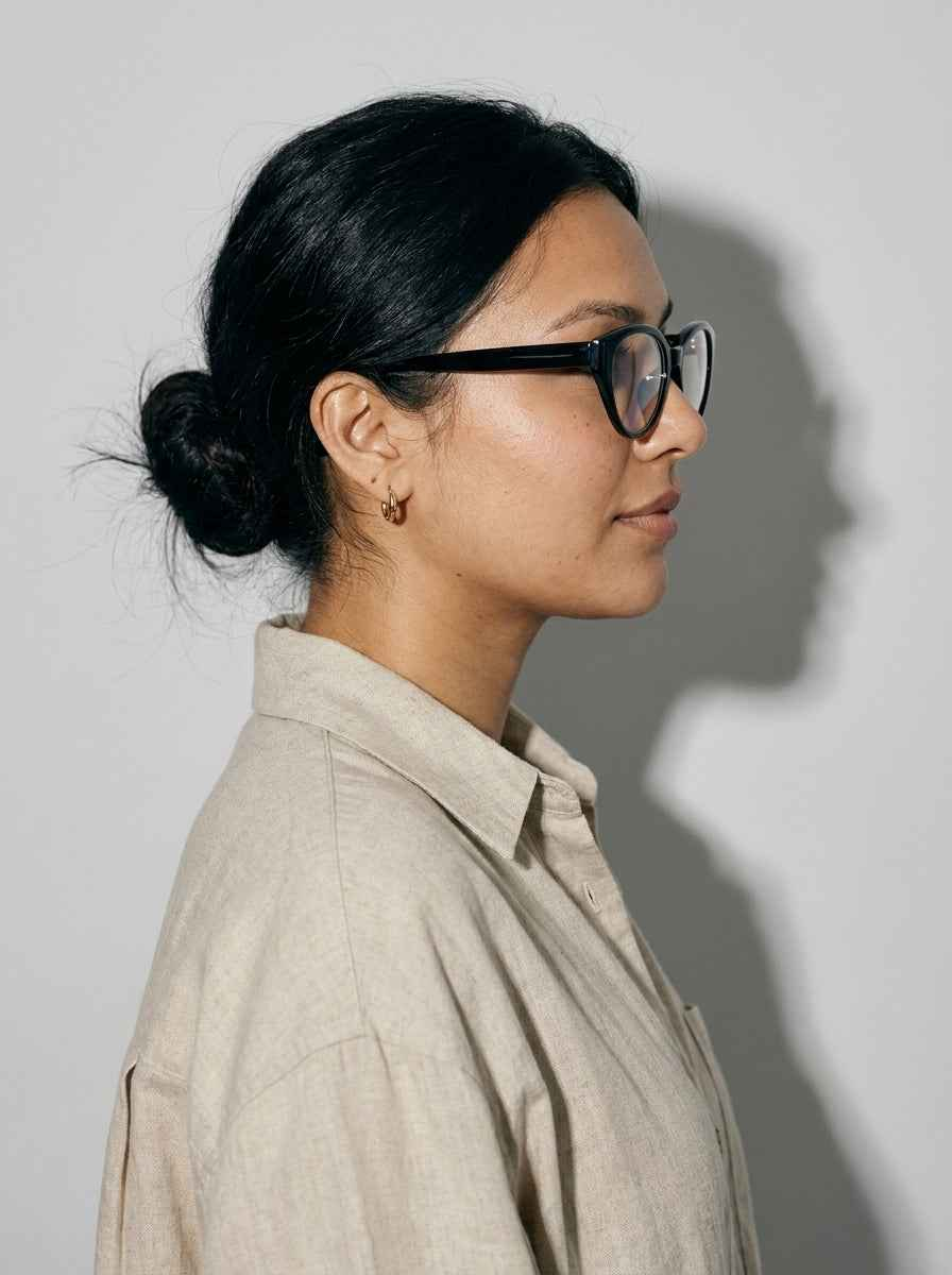 The Alibi | Black, Blue Light Optical Frames | Cat-Eye Glasses | TR90 Frame