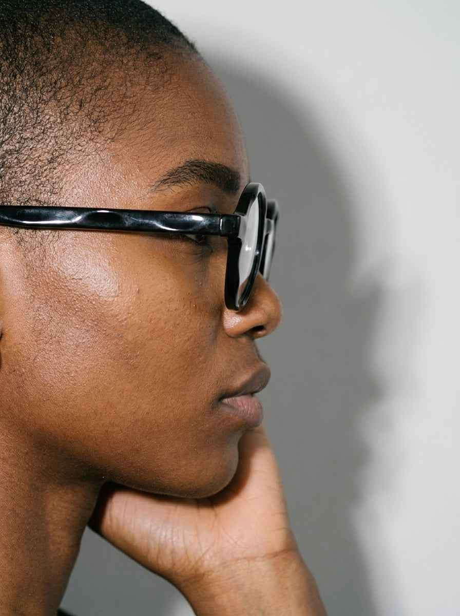 The Index Black | Blue Light Optical Frames | TR90 Round Eyeglasses