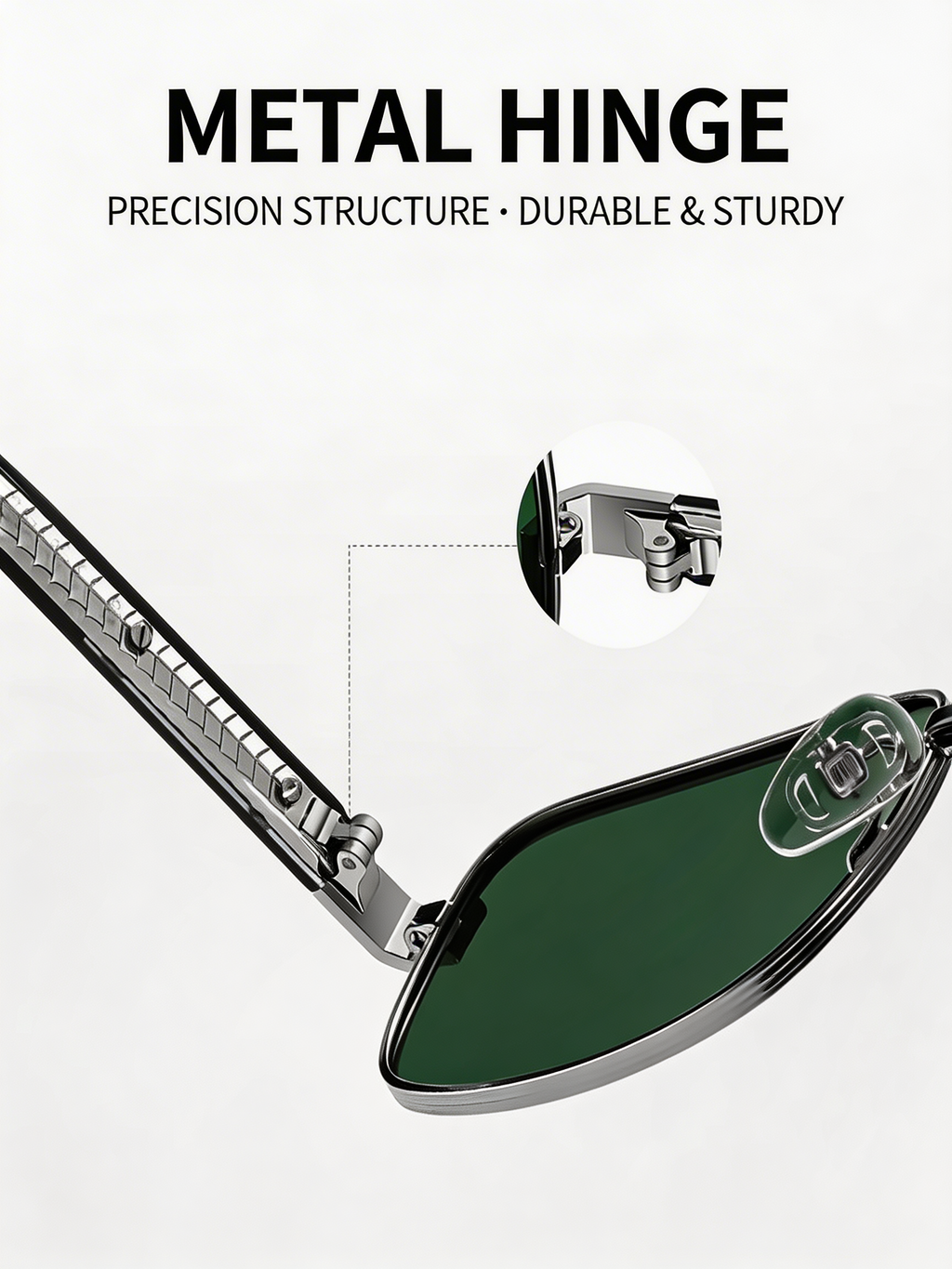 Marie Kiro Retro Square Sunglasses, Polarized Metal Frame