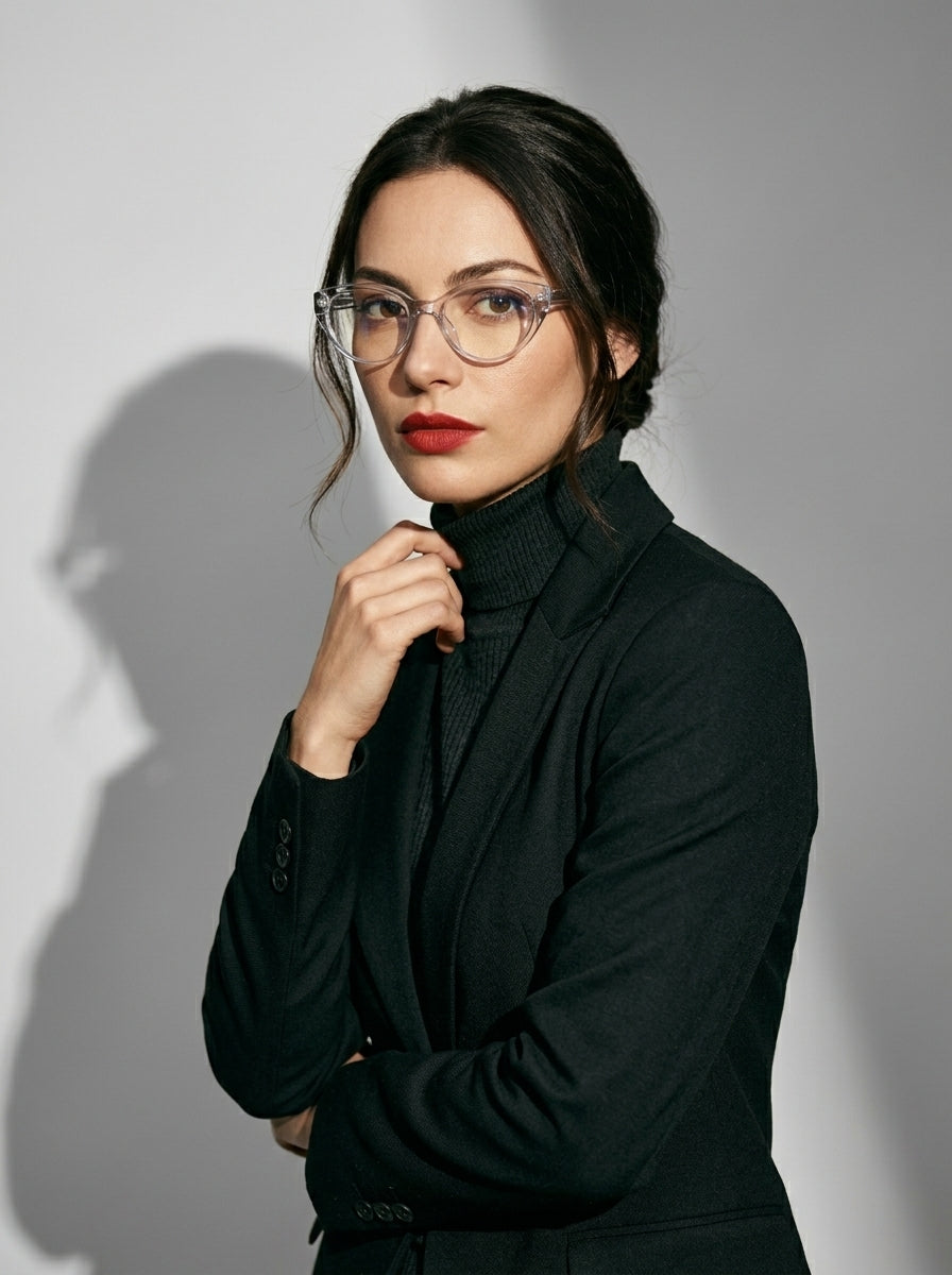 The Alibi | Smoke, Blue Light Optical Frames | Cat-Eye Glasses | TR90 Frame