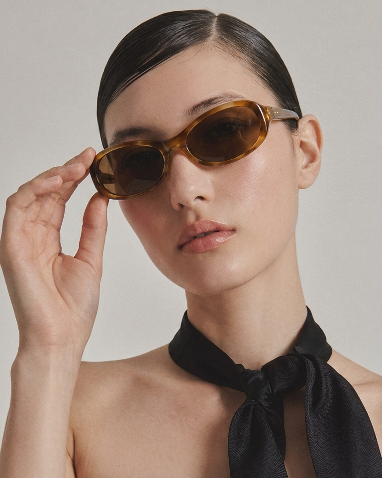 Marie Kiro Velvet Eclipse Polarized Cat-Eye Sunglasses, UV400 Small Frame Nylon Acetate