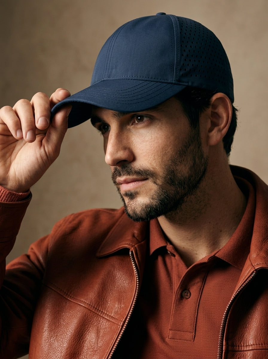 The Traverse - Navy Blue | Water-Repellent Mesh Quick-Dry Baseball Cap