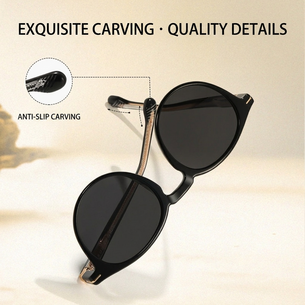 Marie Kiro Heritage Circle: TAC Polarized Retro Round Sunglasses – TR90 Architecture