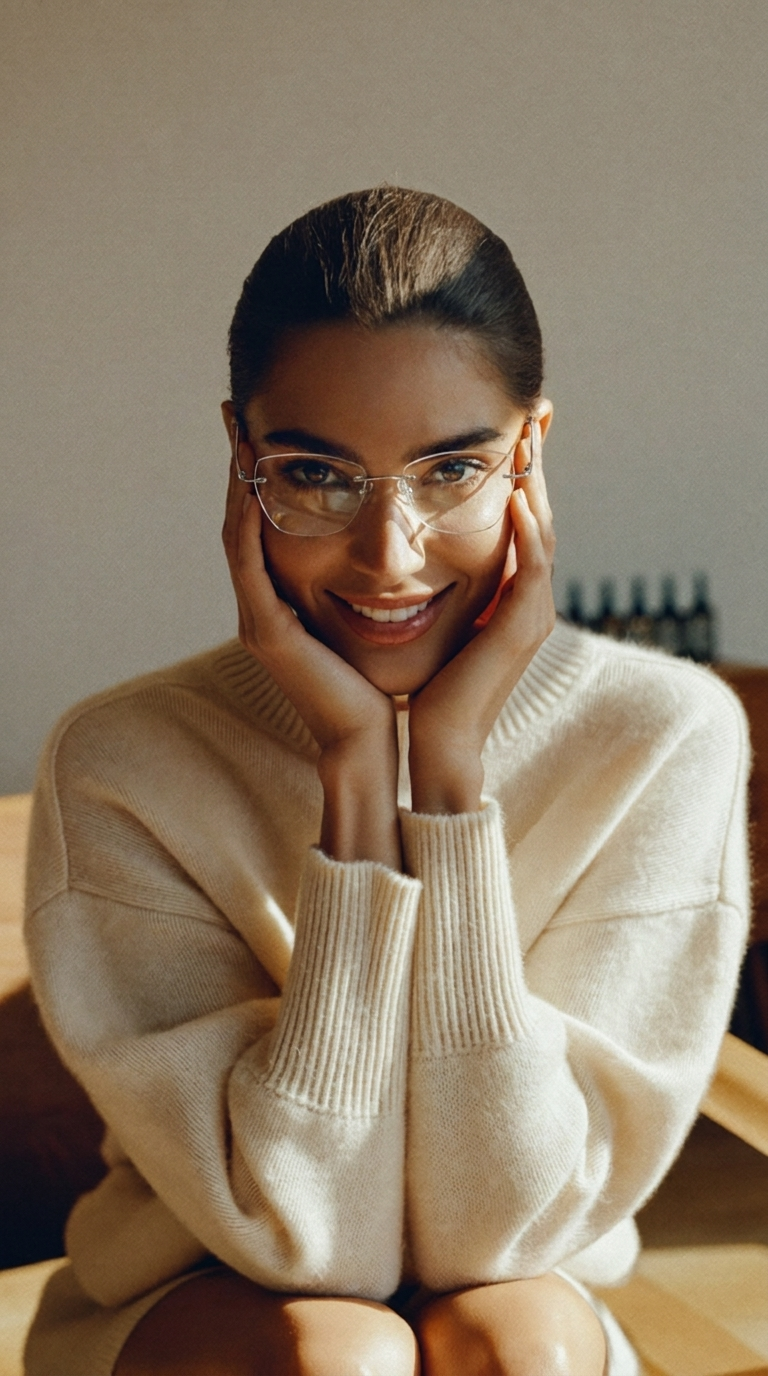Ether: Ultra-Lightweight Rimless Titanium Eyeglass Frames