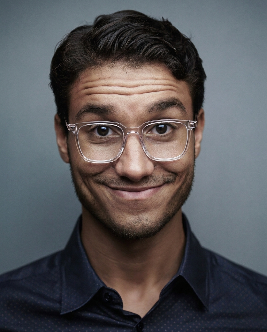 The Intellectual Don: Titanium Geometric Nerd-Style Eyeglasses