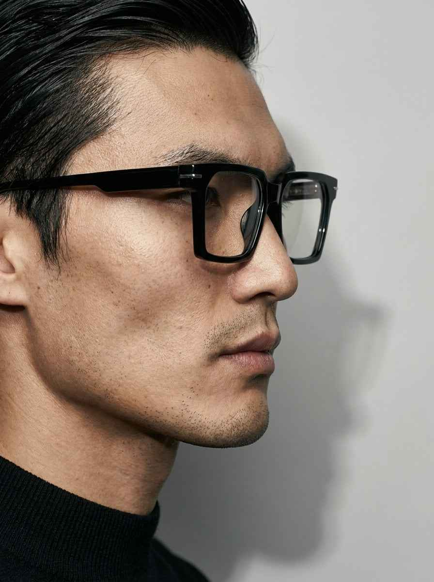 The Facade | Black, Blue Light Optical Frames | Square Glasses | TR90 Frame