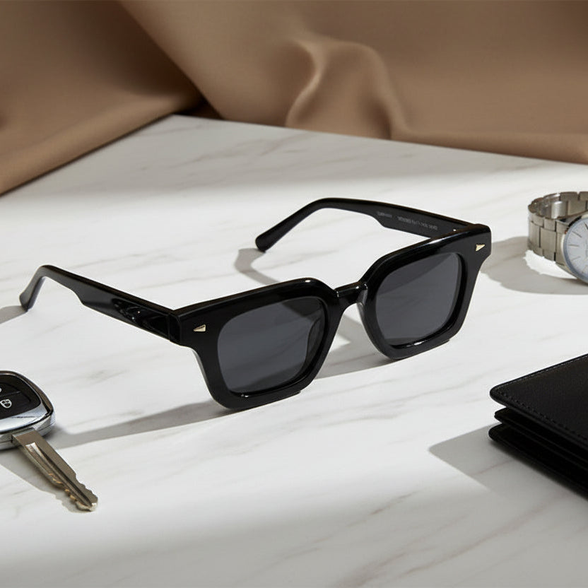 48mm Square Polarized Sunglasses for Urban Professionals - Cuts Glass Glare - Marie Kiro