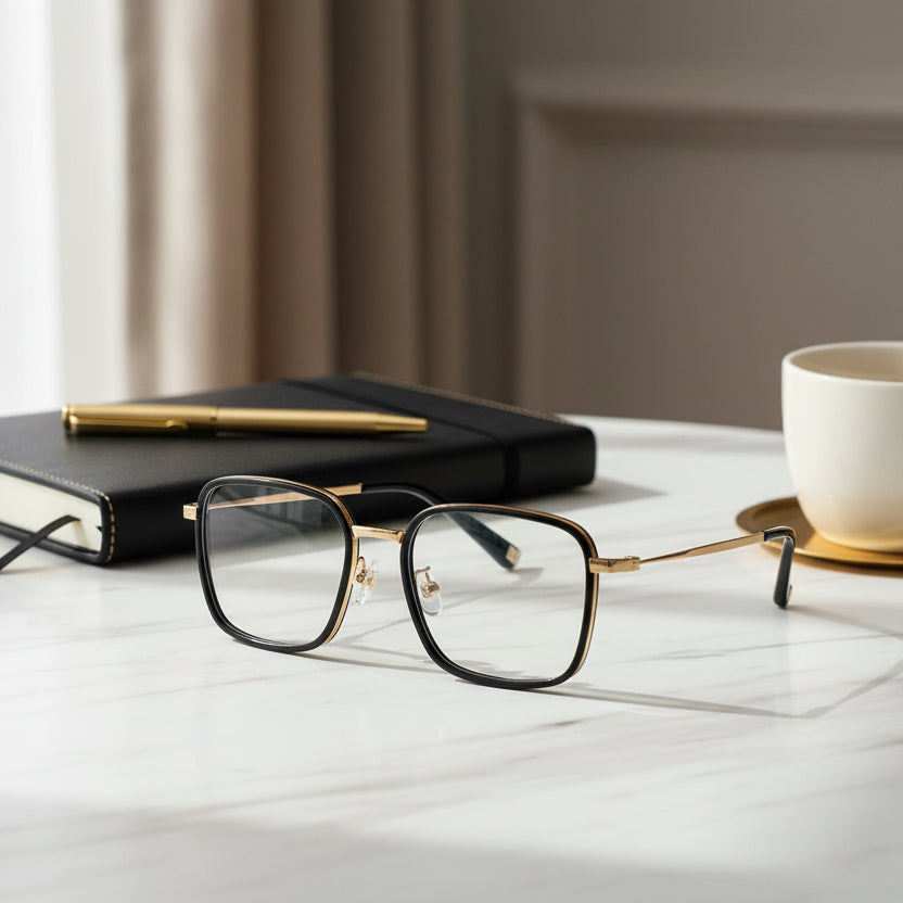 Polygonal Retro Non-Prescription Frames for Urban Explorers - Marie Kiro