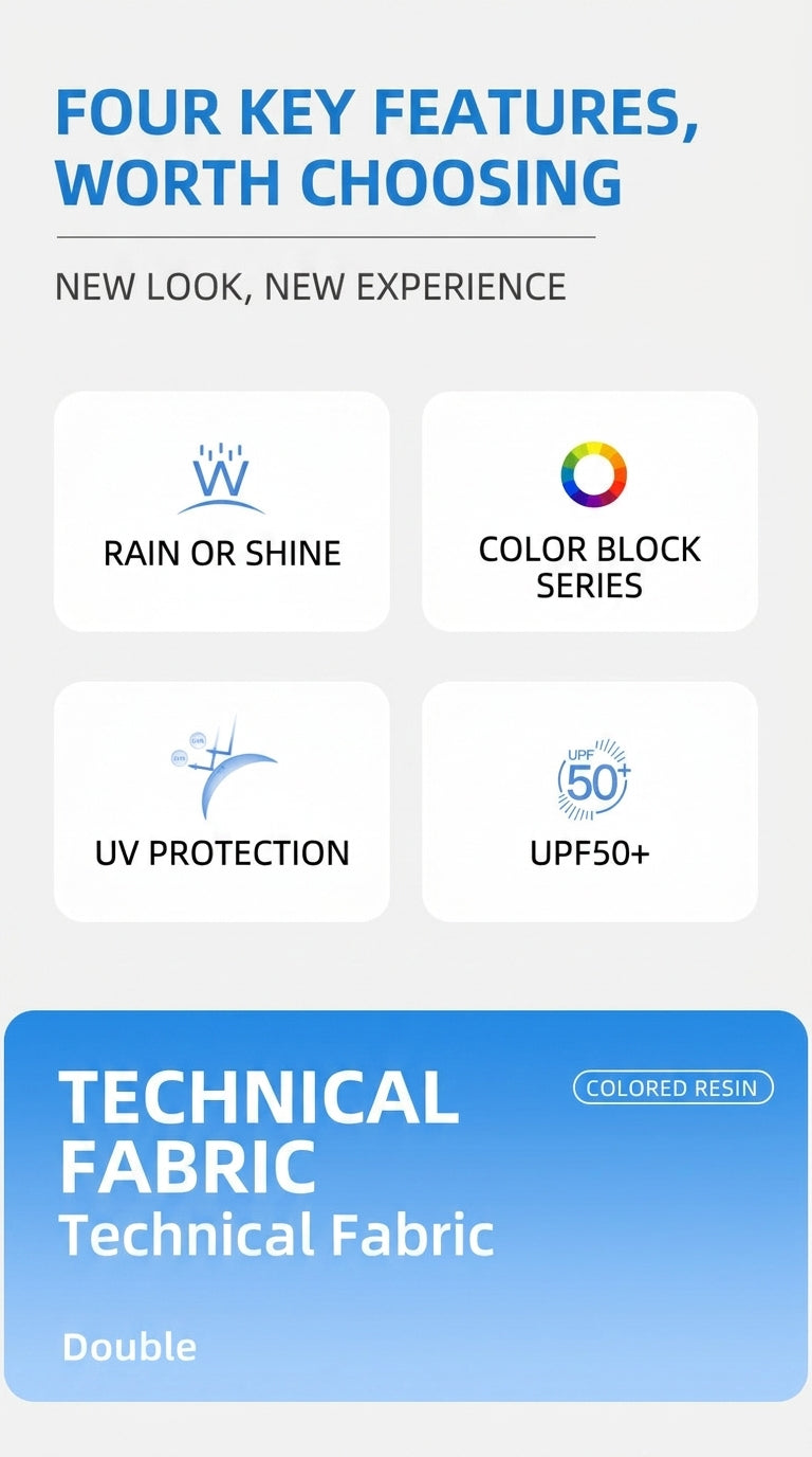 The Pocket Arc  Ultra-Compact UPF 50+ Sun & Rain Umbrella | Blue