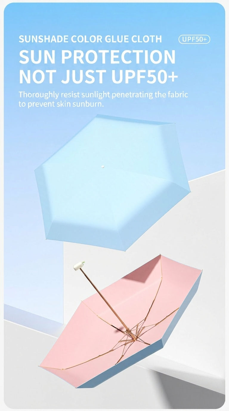 The Pocket Arc  Ultra-Compact UPF 50+ Sun & Rain Umbrella | Blue