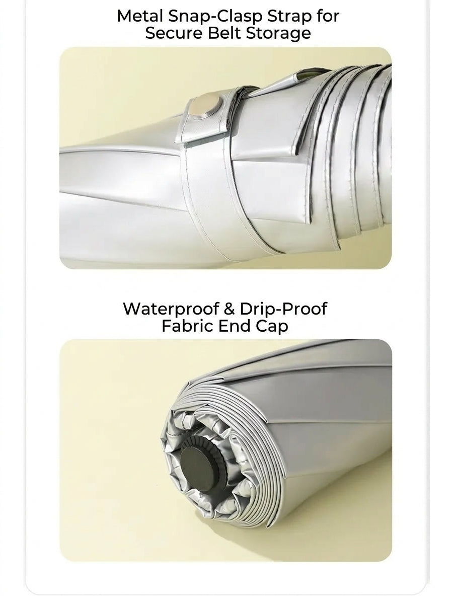 The Canopy - Solar | Automatic Titanium Silver UV Umbrella UPF50+ Compact Tri-Fold