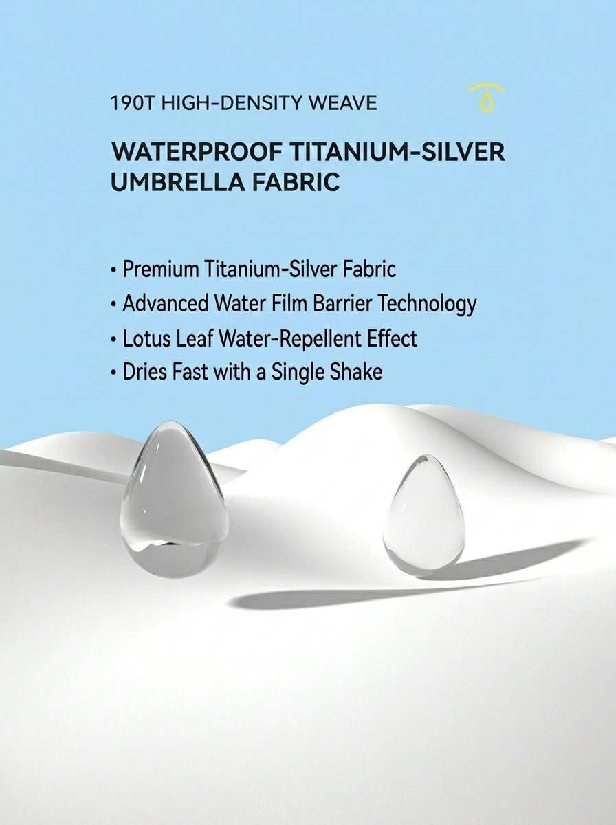 The Canopy - Solar | Automatic Titanium Silver UV Umbrella UPF50+ Compact Tri-Fold