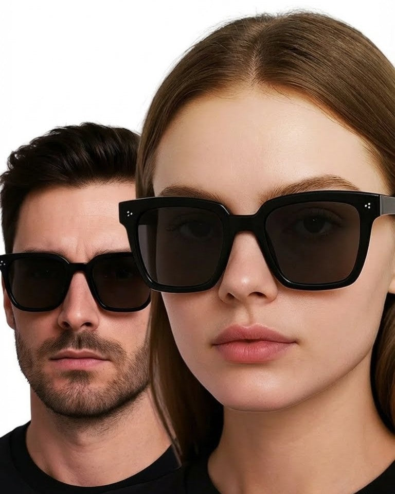 TR90 Polarized Square Sunglasses – Oversized Lightweight UV400 Driving Eyewear (Unisex)