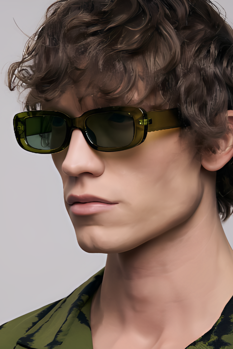 Kiro Y2K Rectangular Sunglasses 90s Retro Style |  Fashion Glasses for Men & Women UV400
