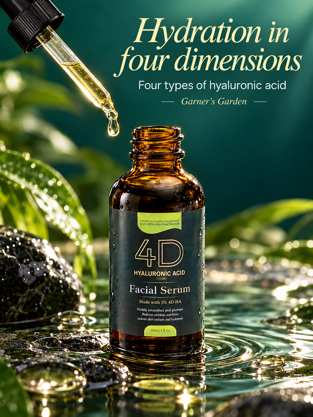 Garner's Garden 4D Hyaluronic Acid Serum — Hydration in four dimensions