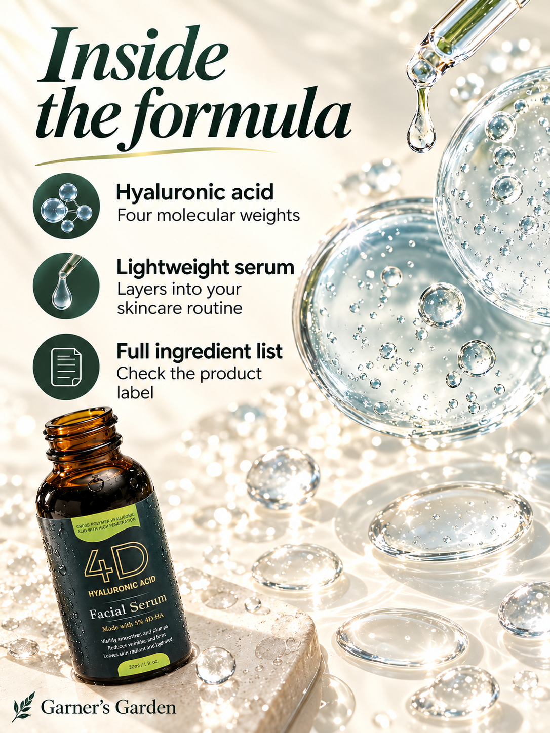 Garner's Garden 4D Hyaluronic Acid Serum — ingredients guide