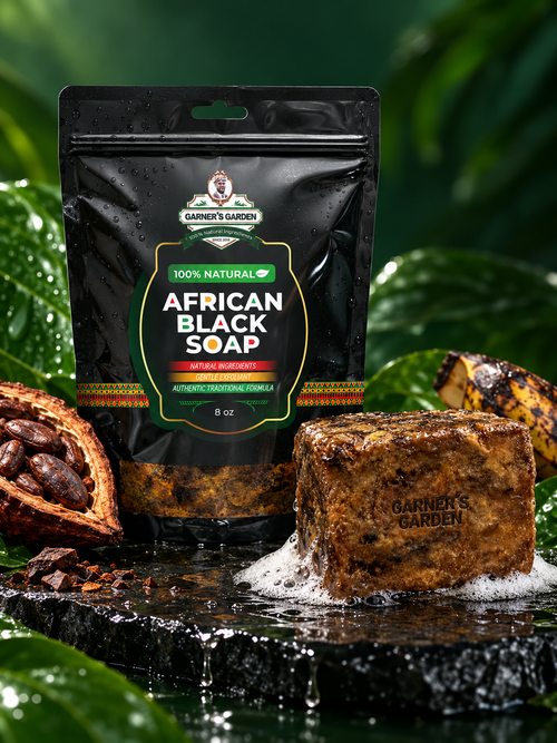 Garner's Garden African Black Soap — clean product photograph