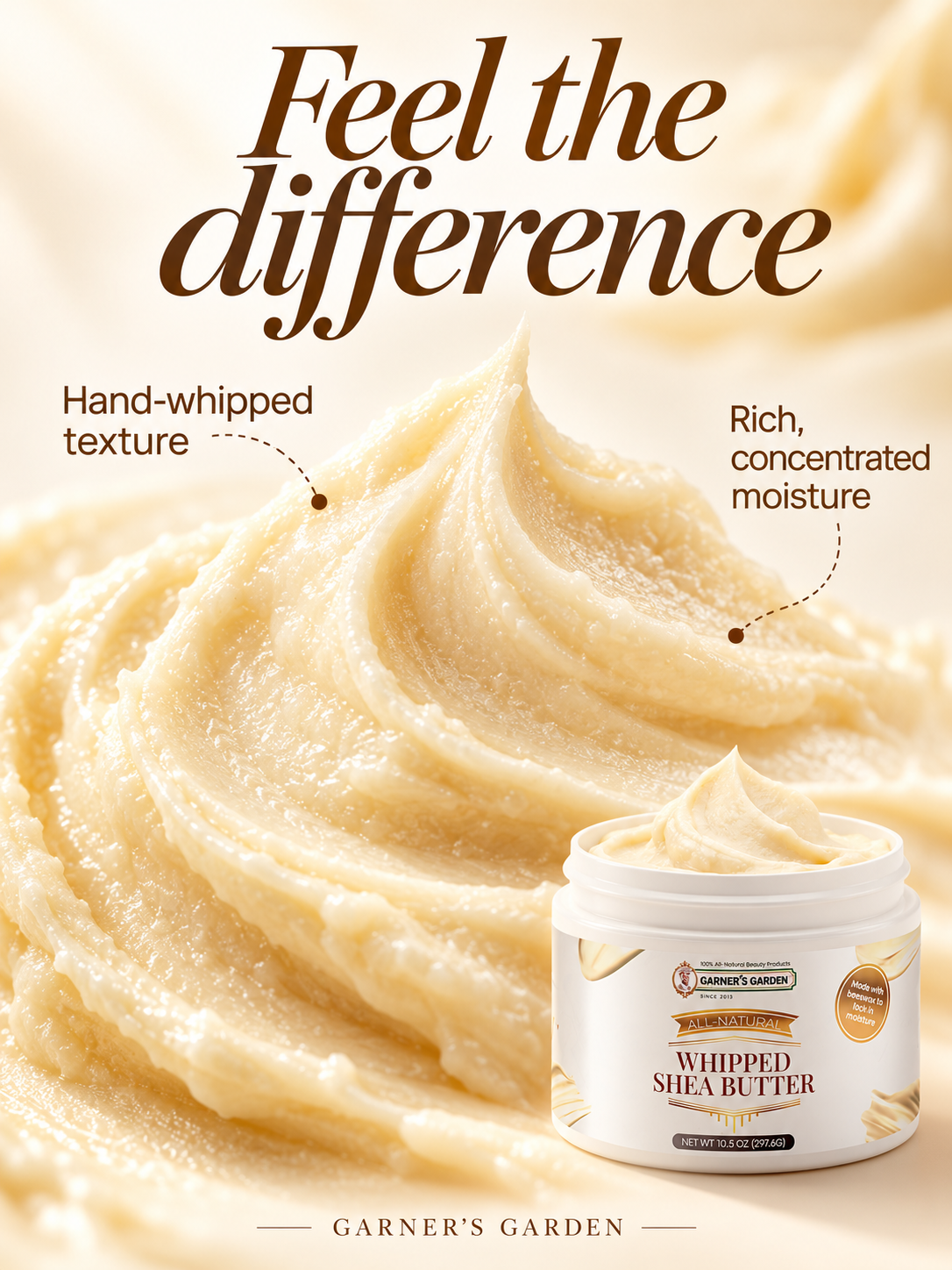 Garner's Garden Whipped Shea Butter — texture guide