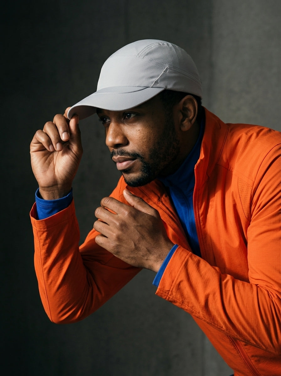 The Relay - Gray | UPF50+ Quick-Dry Running Cap with Sunglasses Slots