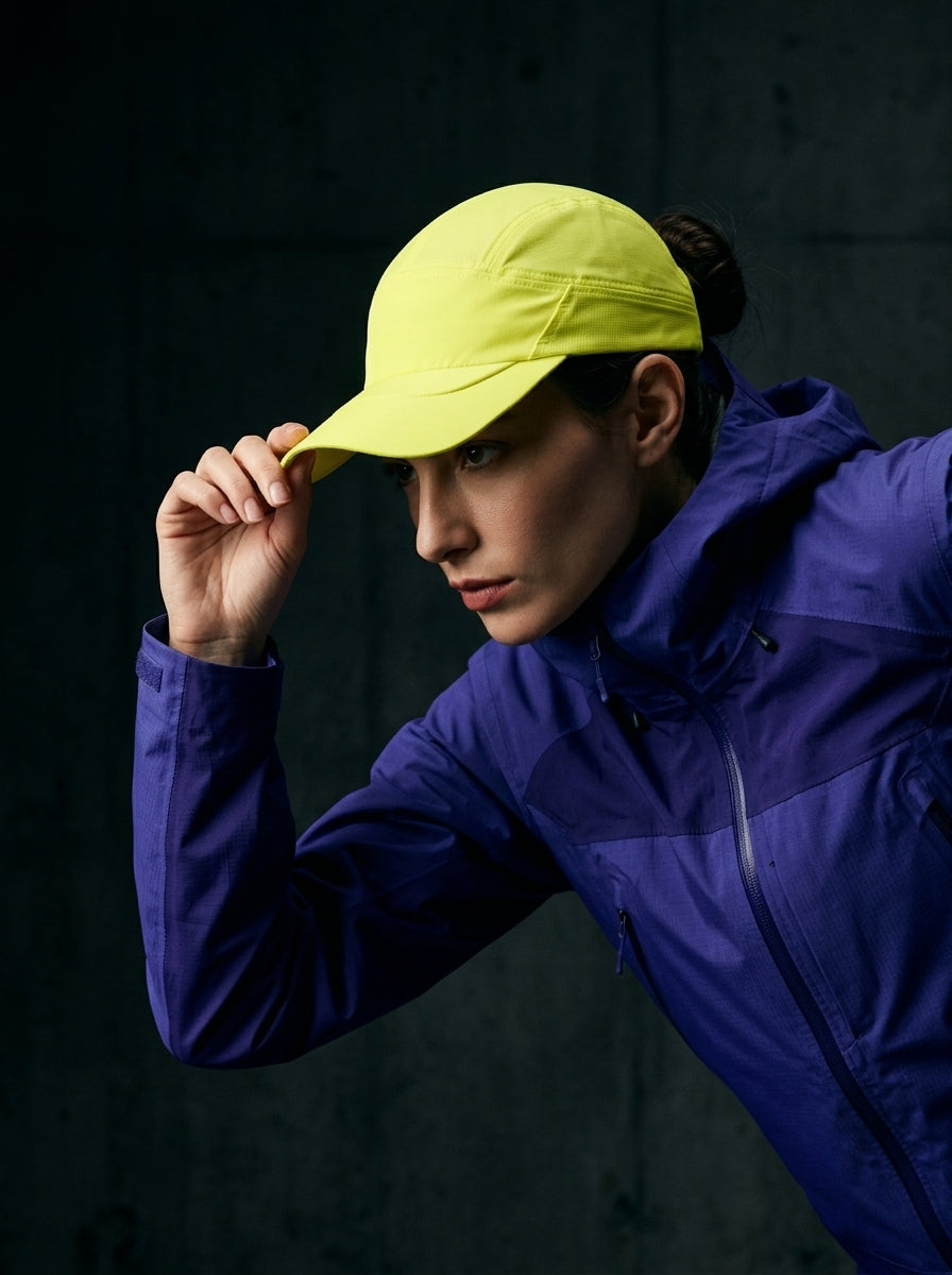 The Relay - Yellow | UPF50+ Quick-Dry Running Cap with Sunglasses Slots
