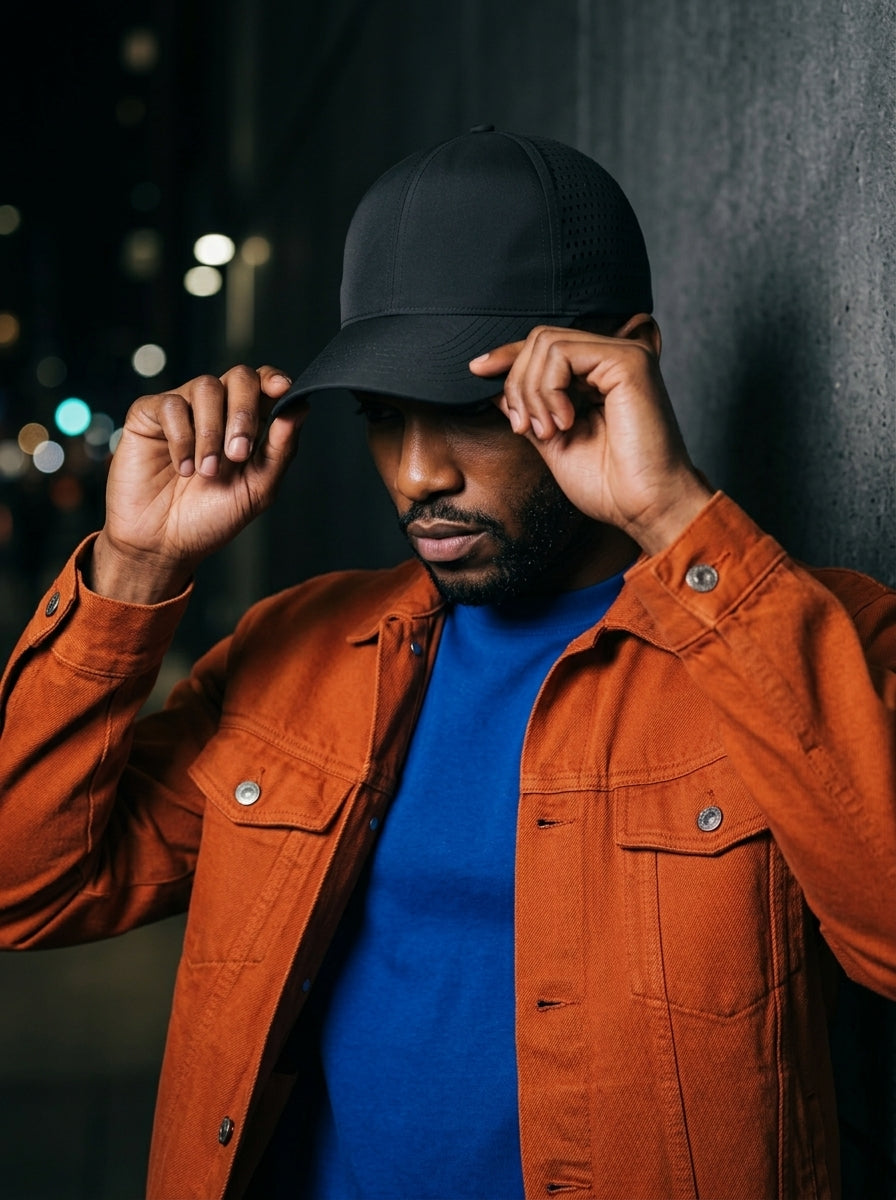 The Traverse - Black | Water-Repellent Mesh Quick-Dry Baseball Cap