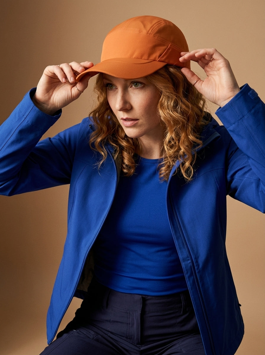 The Relay - Orange | UPF50+ Quick-Dry Running Cap with Sunglasses Slots