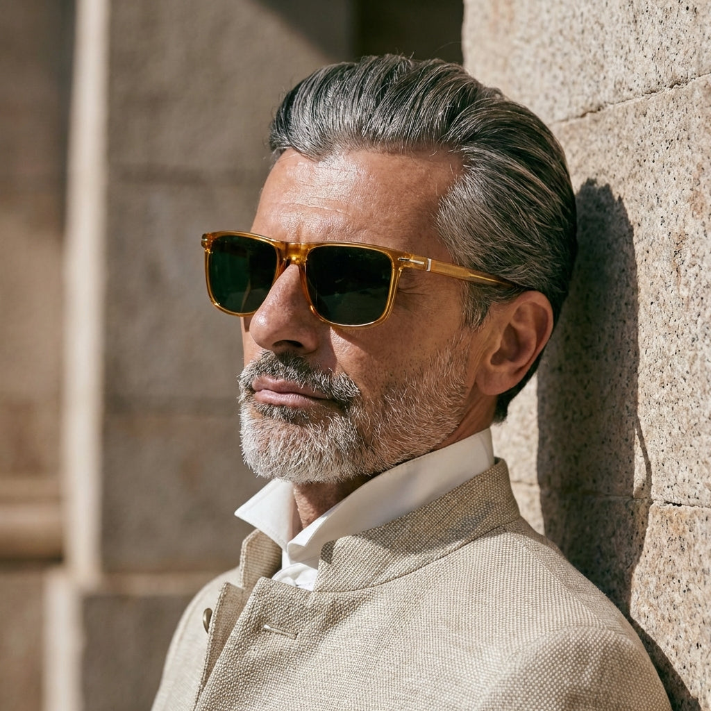 High Contrast Retro Sunglasses - Copper Accent, UV400 Protection, TR90 Frame, Unisex, MK Legacy