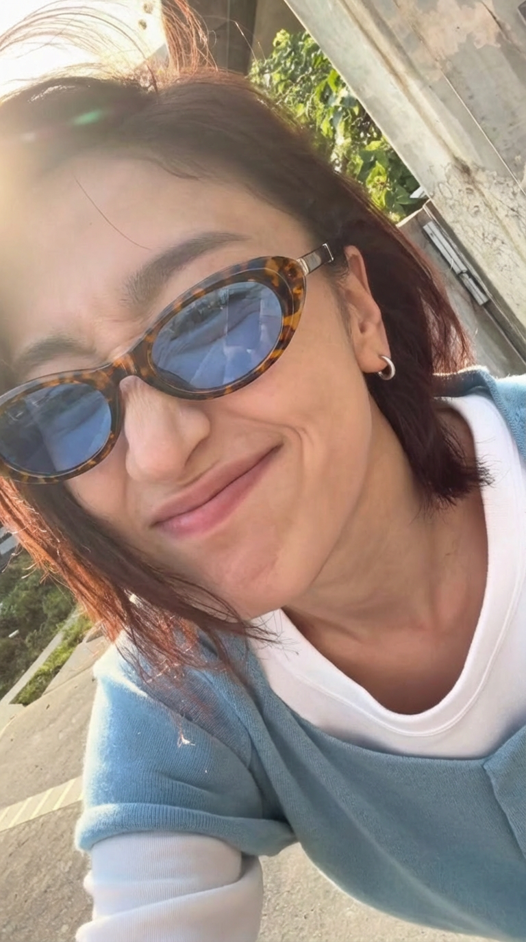 Foldable Polarized Cat Eye Sunglasses Women UV400 Protection  Lightweight TR Frame, 1-Second Fold & Store, Fashion Street Style for Driving Fishing Outdoor, MK-Cateye