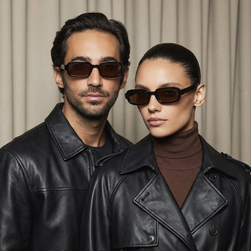 MK RetroVibe Polarized Retro Square Sunglasses - UV400 Protection, TR90 Frame, TAC Lenses, Unisex