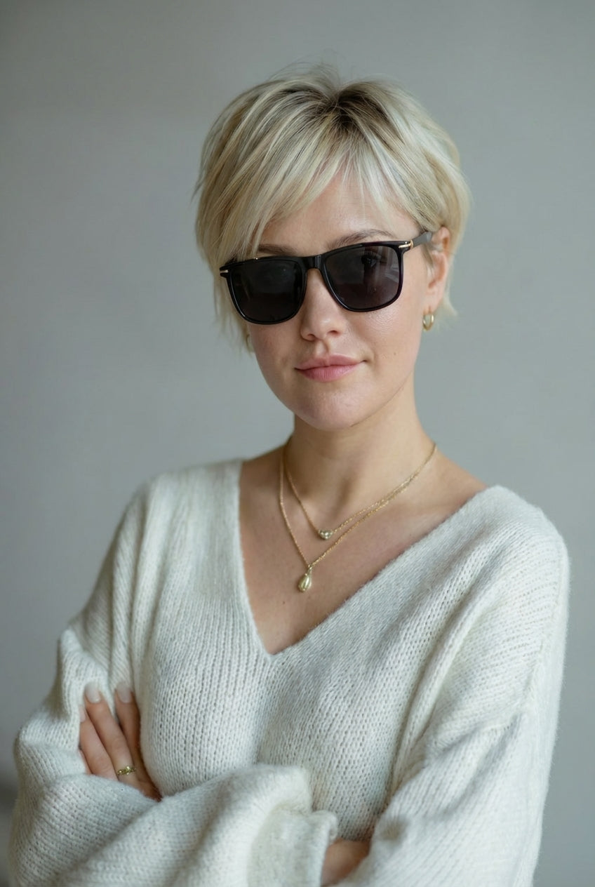 Retro Sunglasses - Polarized UV400 - Lightweight TR90 Frame with Copper Accents