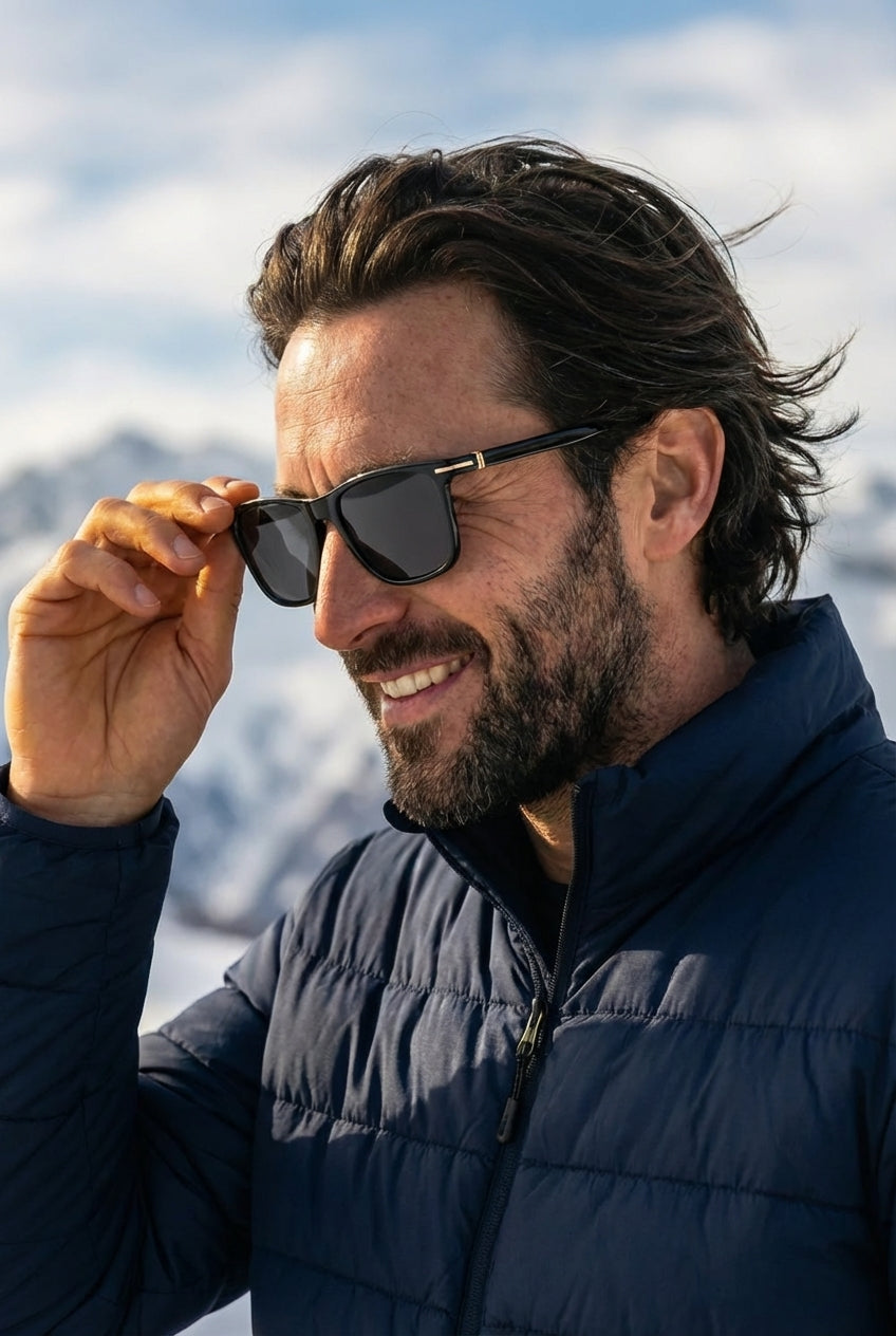 Retro Sunglasses - Polarized UV400 - Lightweight TR90 Frame with Copper Accents