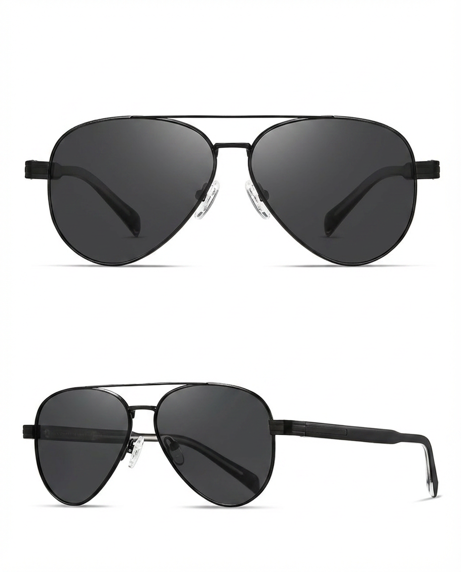 Marie Kiro Classic Aviator Sunglasses, UV400 Polarized Metal