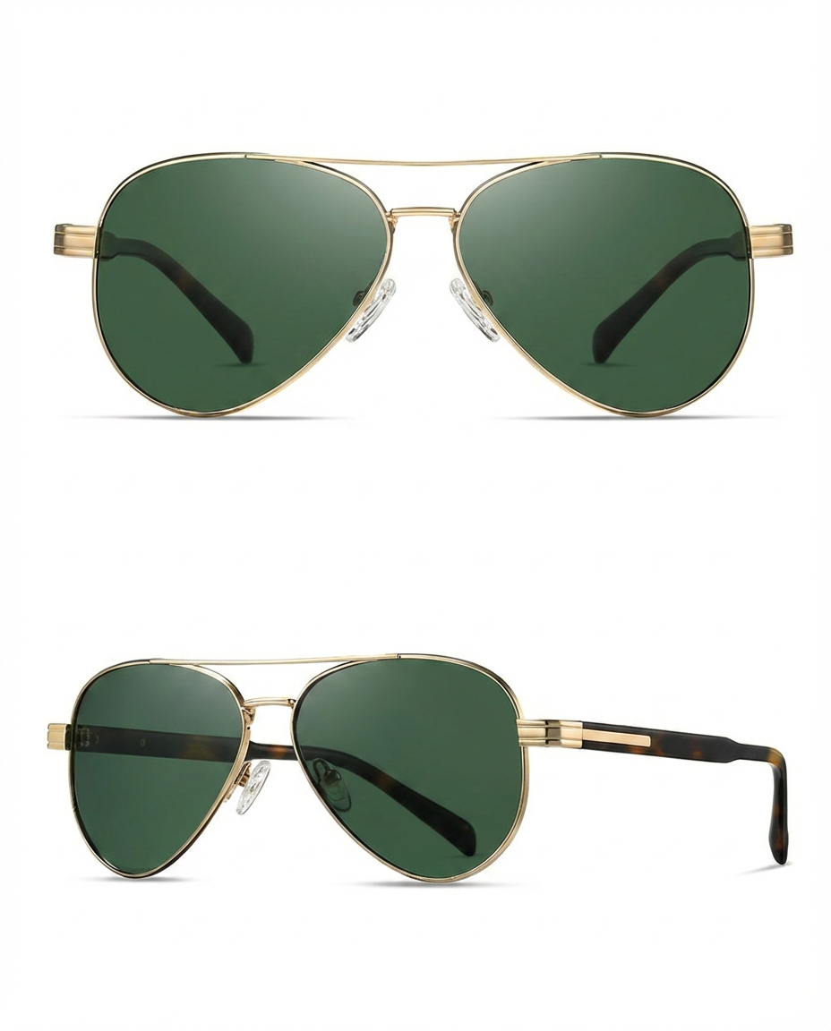 Marie Kiro Classic Aviator Sunglasses, UV400 Polarized Metal