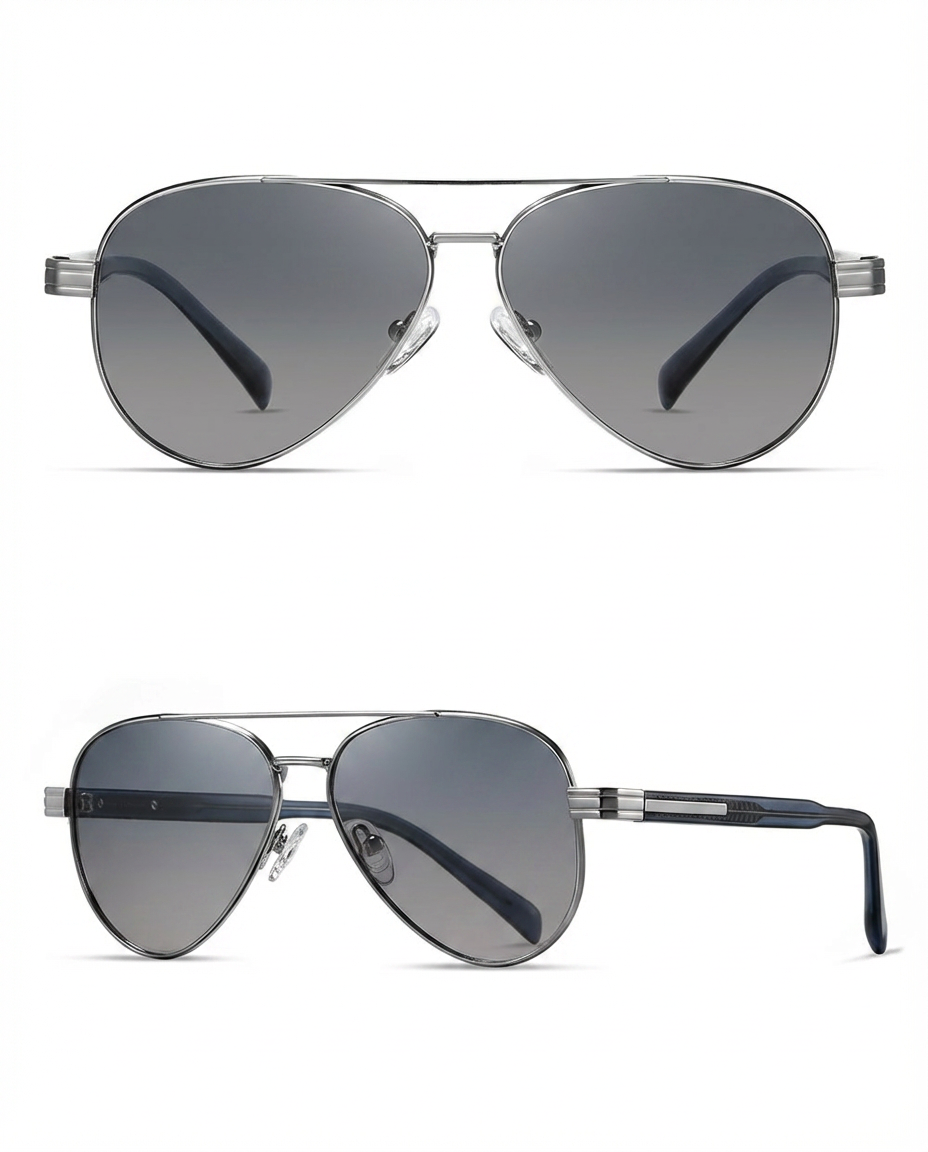 Marie Kiro Classic Aviator Sunglasses, UV400 Polarized Metal