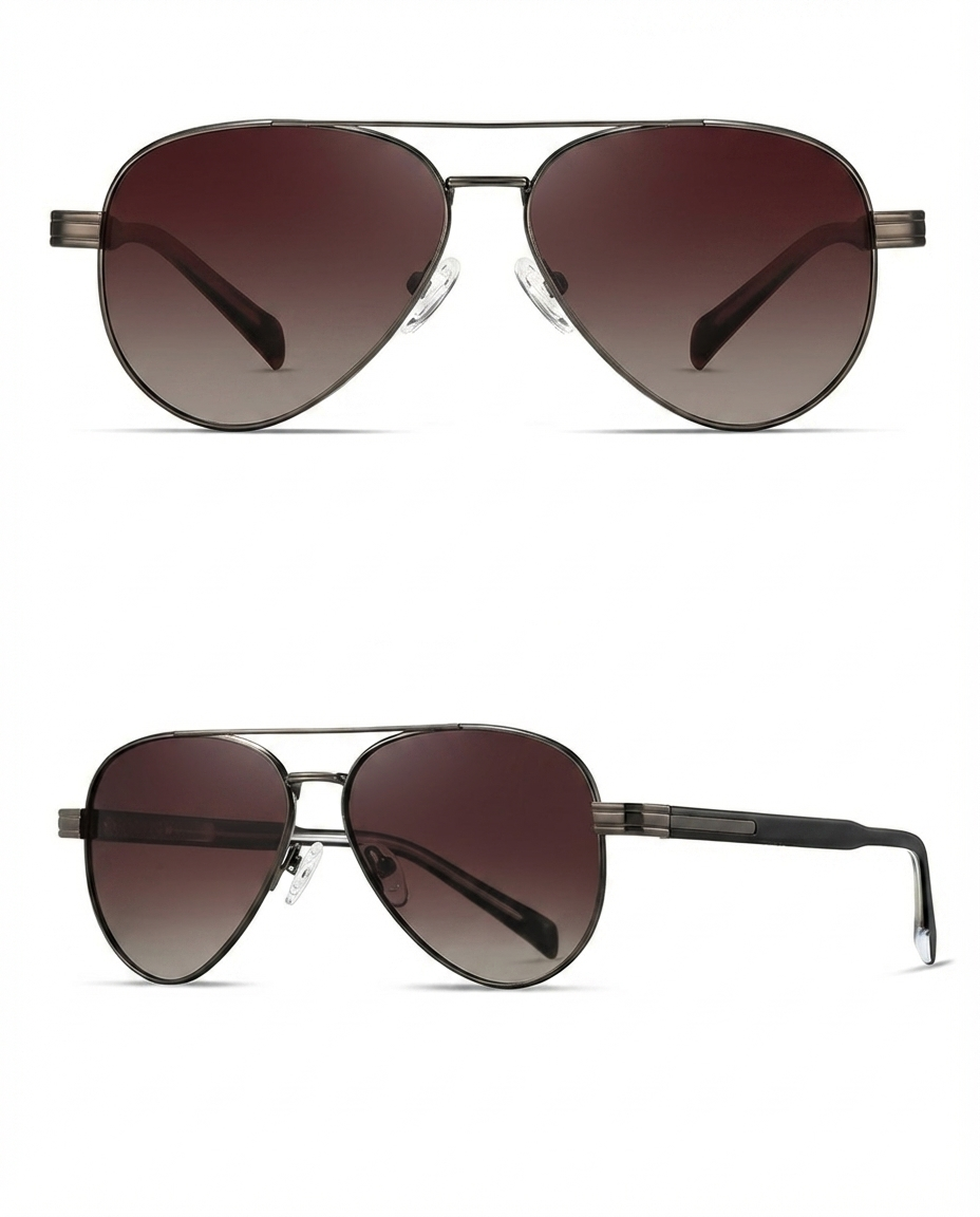 Marie Kiro Classic Aviator Sunglasses, UV400 Polarized Metal