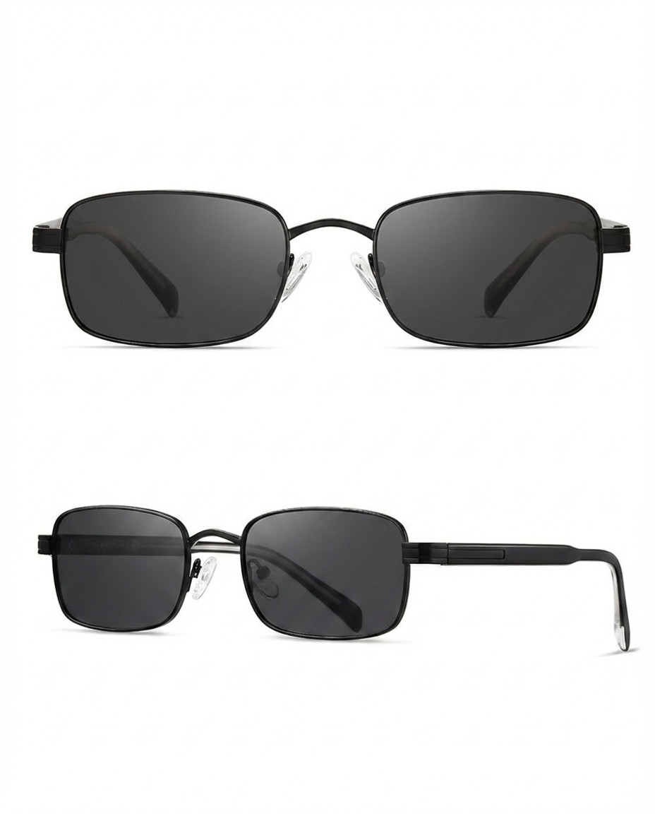 Marie Kiro Retro Square Sunglasses, Polarized Metal Frame